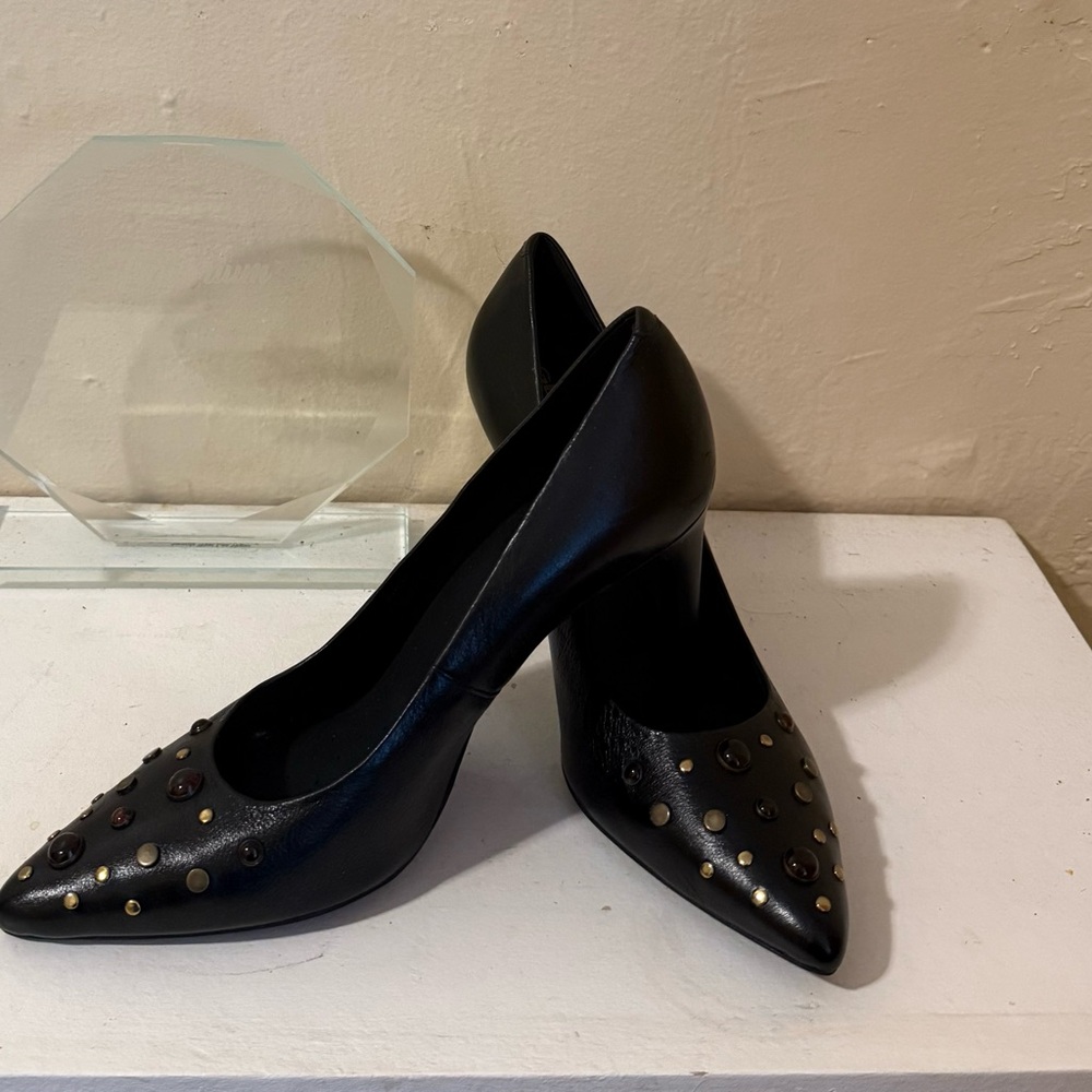 Geox Black Studded Women's Heels